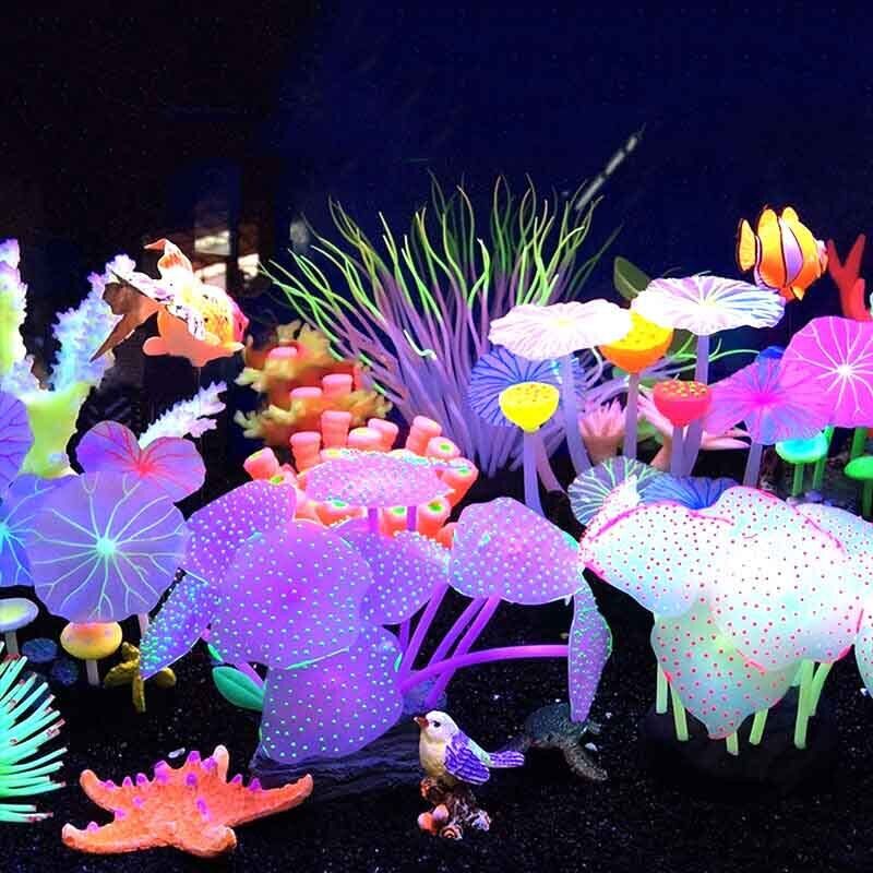 Aquarium Plants Live - ديكور حوض السمك الاصطناعي المضيء من