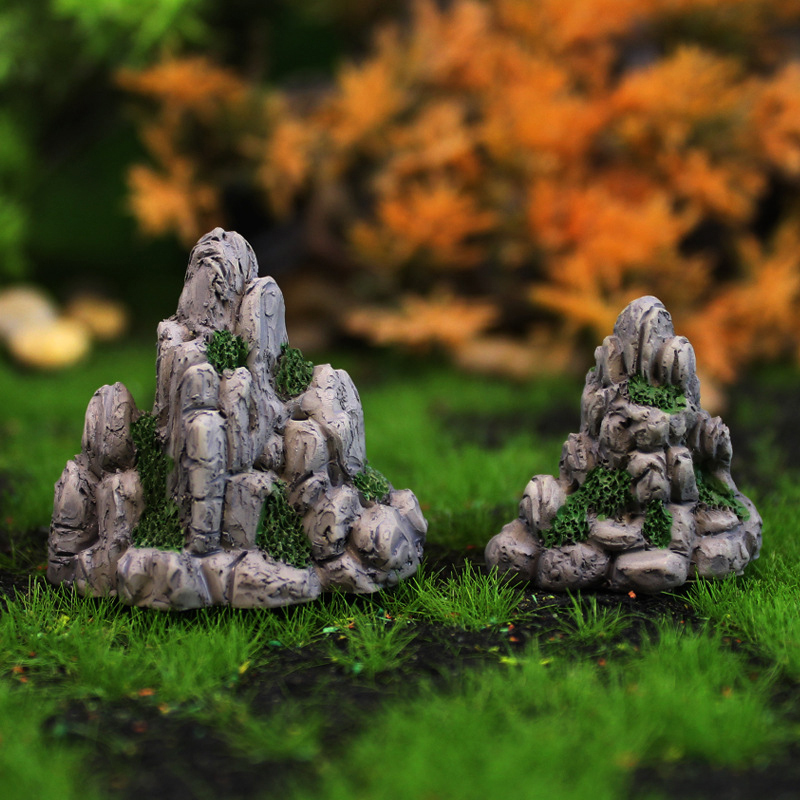 Aquarium Moss - حجر مزيف جبلي صغير ، ألعاب