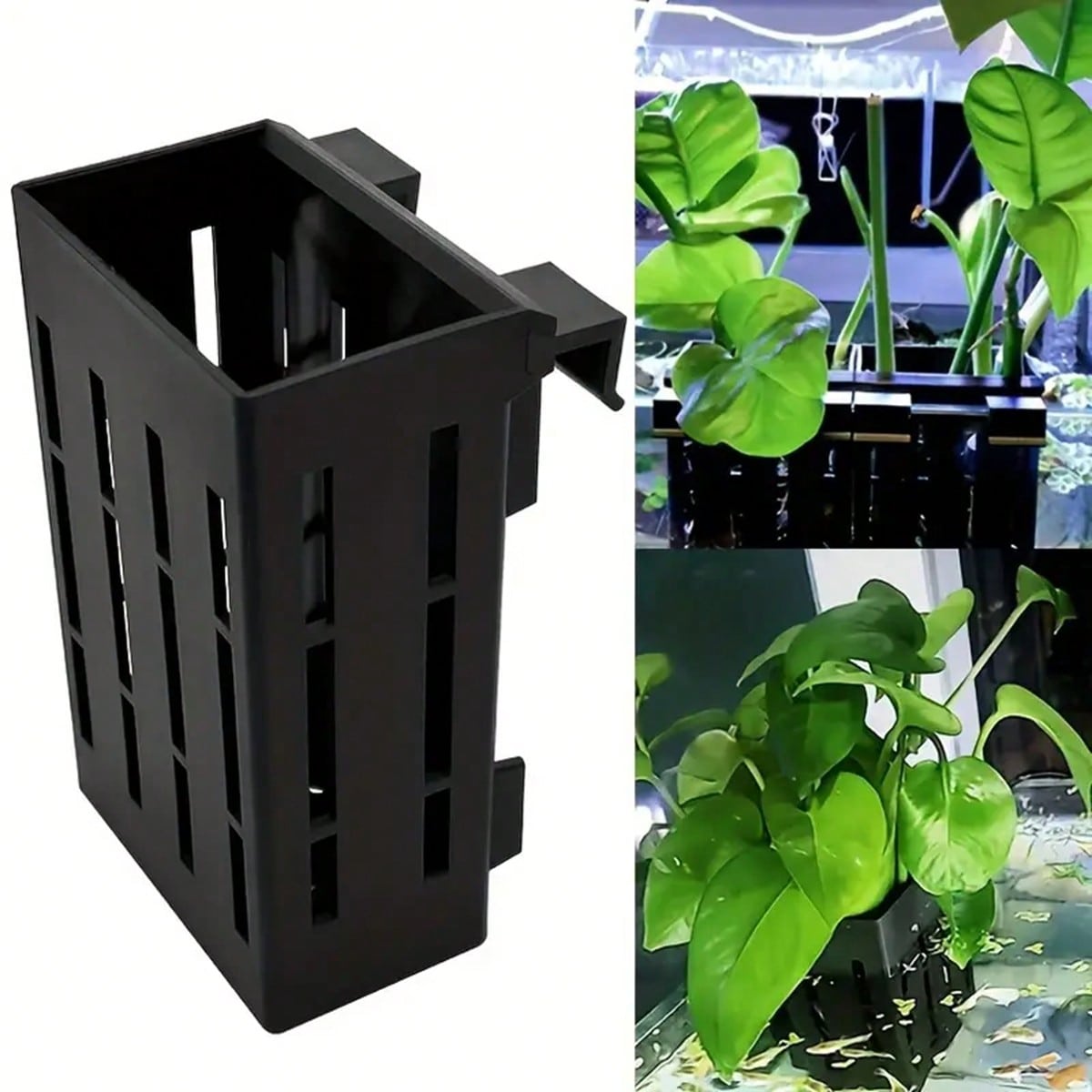 Aquarium Plant Holder - حامل نباتات حوض السمك سلة بلاستيكية