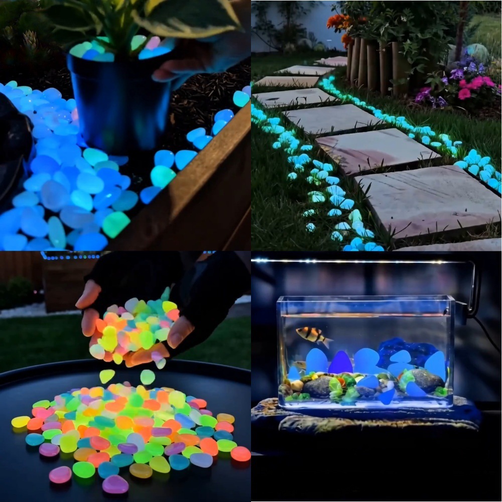 Planted Tank - حصى ملونة مضيئة في الظلام لتزيين