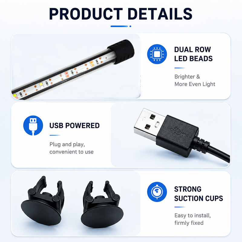 شريط إضاءة LED كامل الطيف بطول - مراجعة Aquarium Plant Light وسعره